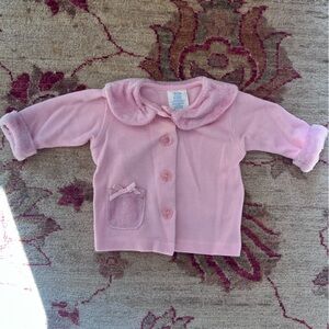 Vintage Pink Baby Girl Sweater Cardigan